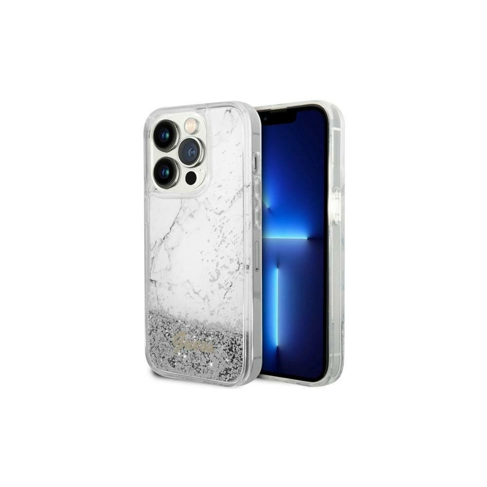 Hurtownia GSM - Etui Guess GUHCP14XLCSGSGH Apple iPhone 14 Pro Max weiß/white hardcase Liquid Glitter Marble - GUE2462 - {ean13} - Hurt