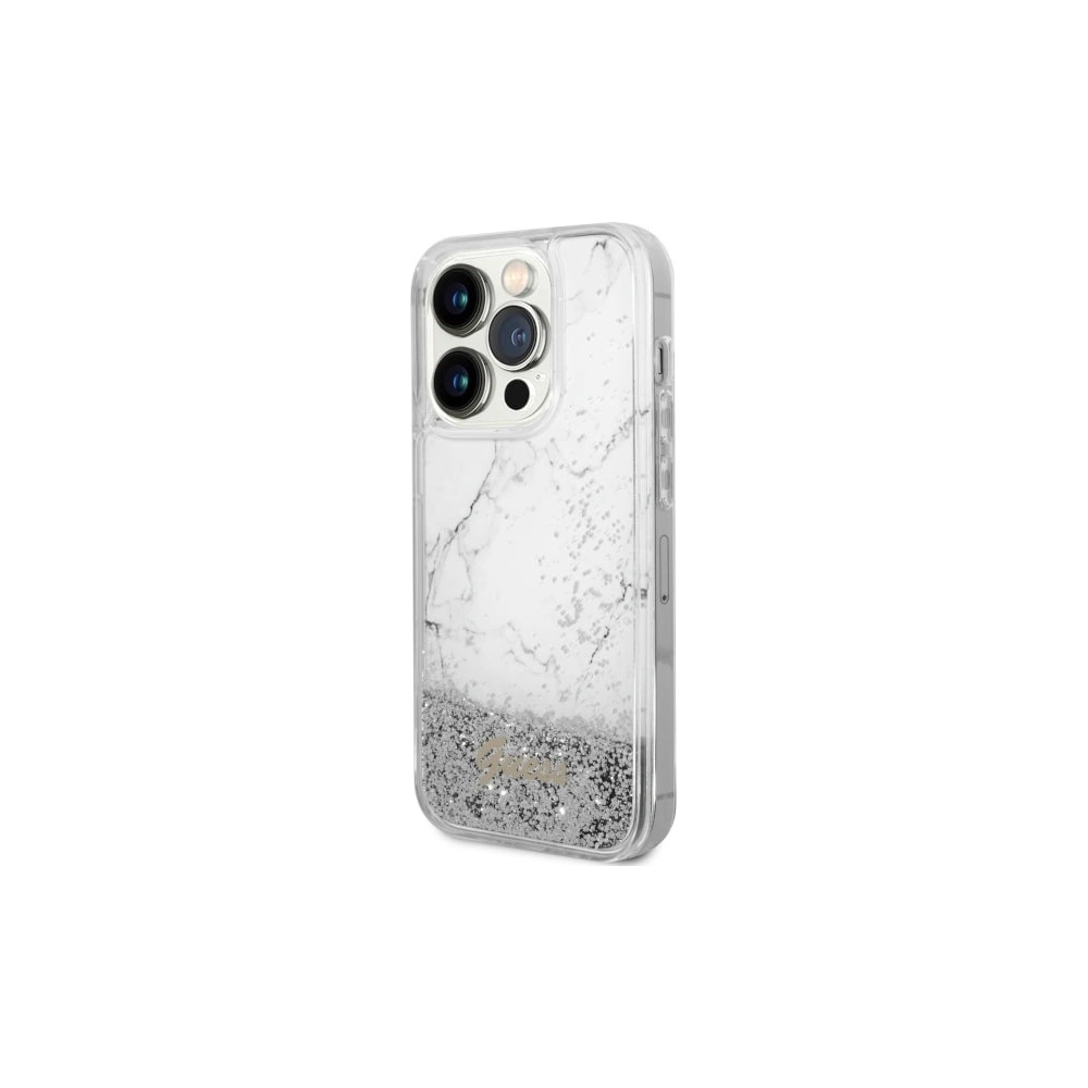 Hurtownia GSM - Etui Guess GUHCP14XLCSGSGH Apple iPhone 14 Pro Max weiß/white hardcase Liquid Glitter Marble - GUE2462 - {ean13} - Hurt