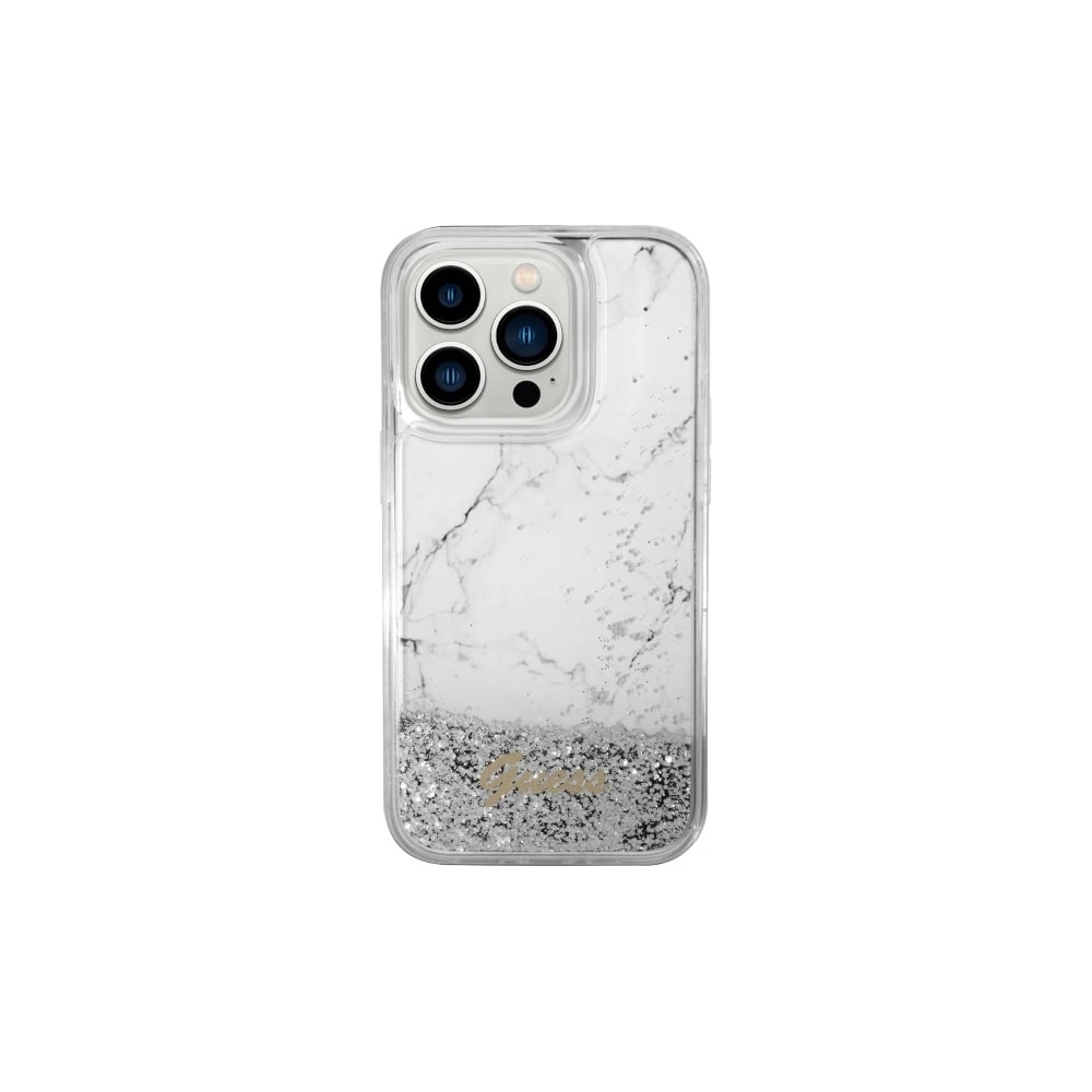 Hurtownia GSM - Etui Guess GUHCP14XLCSGSGH Apple iPhone 14 Pro Max weiß/white hardcase Liquid Glitter Marble - GUE2462 - {ean13} - Hurt