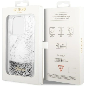 Etui Guess GUHCP14XLCSGSGH Apple iPhone 14 Pro Max biały/white hardcase Liquid Glitter Marble