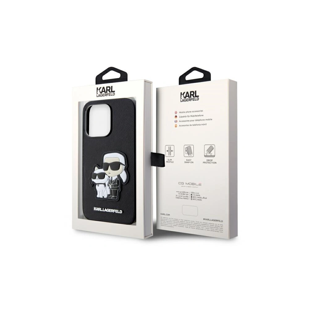Hurtownia GSM - Etui Karl Lagerfeld KLHCP14LSANKCPK Apple iPhone 14 Pro hardcase černý/black Saffiano Karl & Choupette - KLD1545 - {ean13} - Hurt