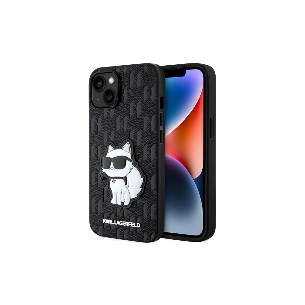 Hurtownia GSM - Etui Karl Lagerfeld KLHCP14MSAKHPCK Apple iPhone 14 Plus / 15 Plus schwarz Saffiano Monogram Choupette - KLD1546 - {ean13} - Hurt