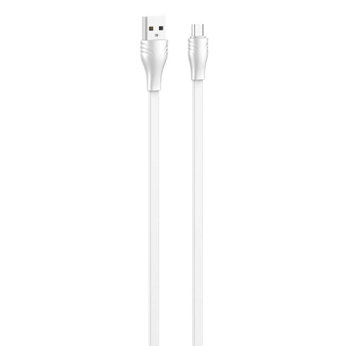 Kabel LDNIO LS550 USB-A/microUSB 2.4A, 0.2m (biały)