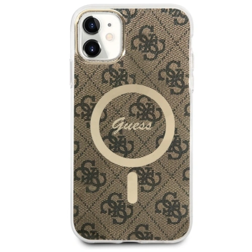 Etui Guess GUHMN61H4STW Apple iPhone 11 brązowy/brown hardcase 4G MagSafe