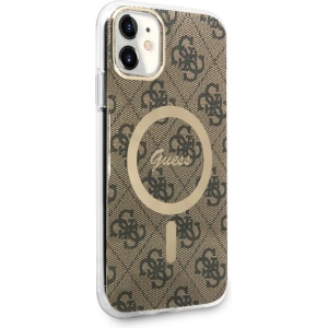 Hurtownia GSM - Etui Guess GUHMN61H4STW Apple iPhone 11 maro/brown hardcase 4G MagSafe - GUE2466 - {ean13} - Hurt