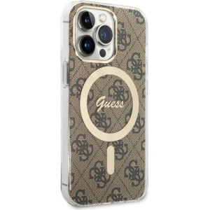 Wholesale Guess GUHMP13LH4STW Apple iPhone 13 Pro brown hardcase 4G MagSafe - GUE2469 - {ean13} - Hurt