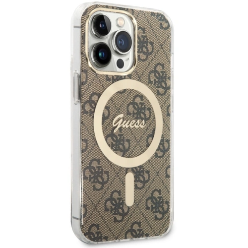 Etui Guess GUHMP13LH4STW Apple iPhone 13 Pro brązowy/brown hardcase 4G MagSafe