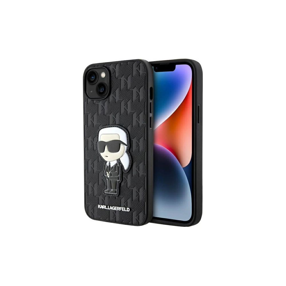 Hurtownia GSM - Etui Karl Lagerfeld KLHCP14MSAKHPKK Apple iPhone 14 Plus / 15 Plus schwarz Saffiano Monogram Ikonik - KLD1547 - {ean13} - Hurt