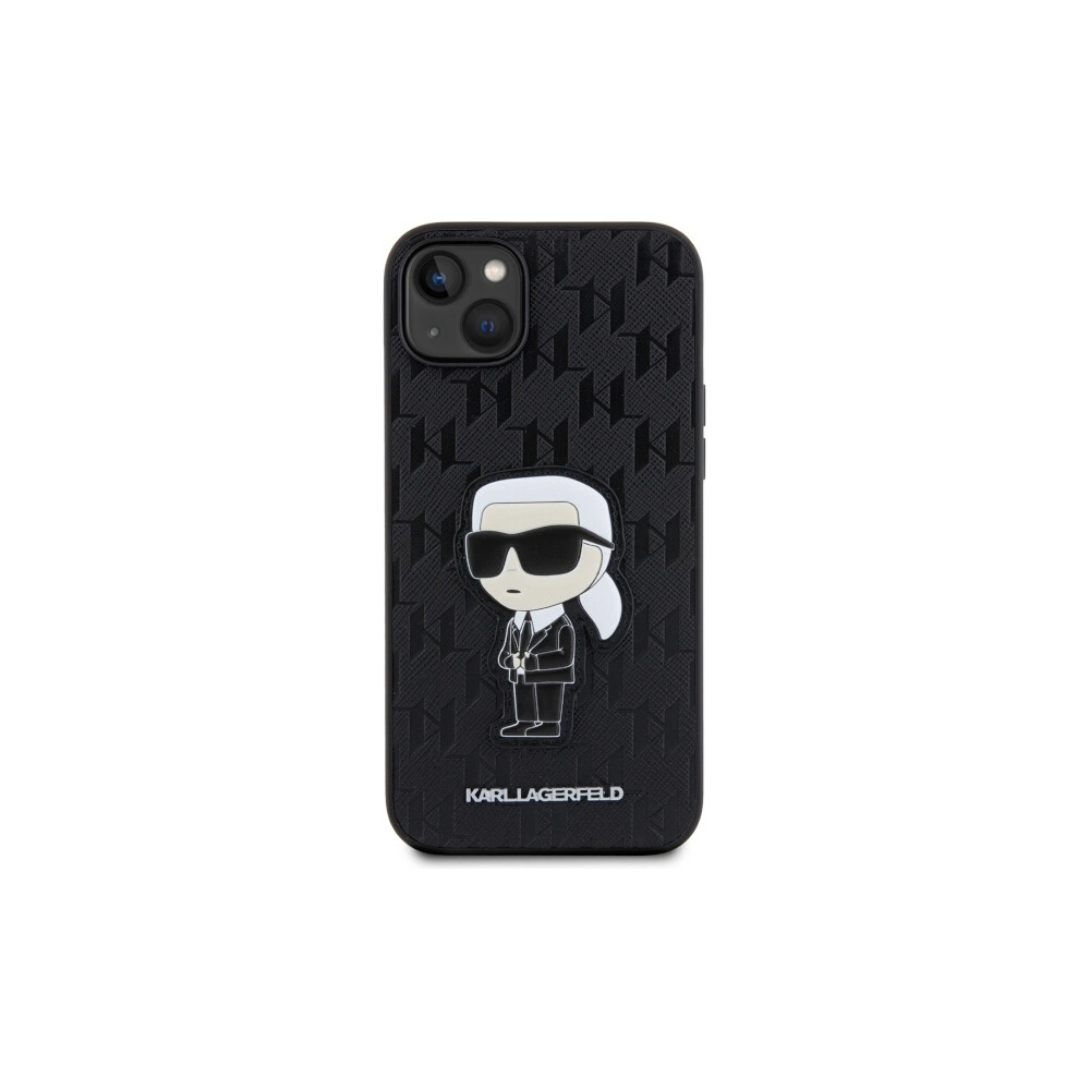 Hurtownia GSM - Etui Karl Lagerfeld KLHCP14MSAKHPKK Apple iPhone 14 Plus / 15 Plus schwarz Saffiano Monogram Ikonik - KLD1547 - {ean13} - Hurt