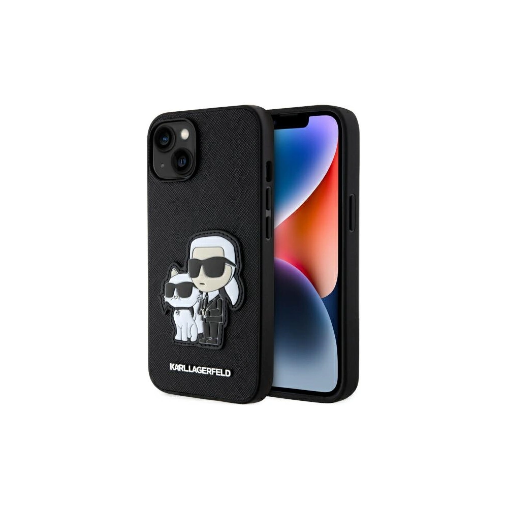 Hurtownia GSM - Etui Karl Lagerfeld KLHCP14MSANKCPK Apple iPhone 14 Plus / 15 Plus Hardcase schwarz Saffiano Karl & Choupette - KLD1548 - {ean13} - Hurt