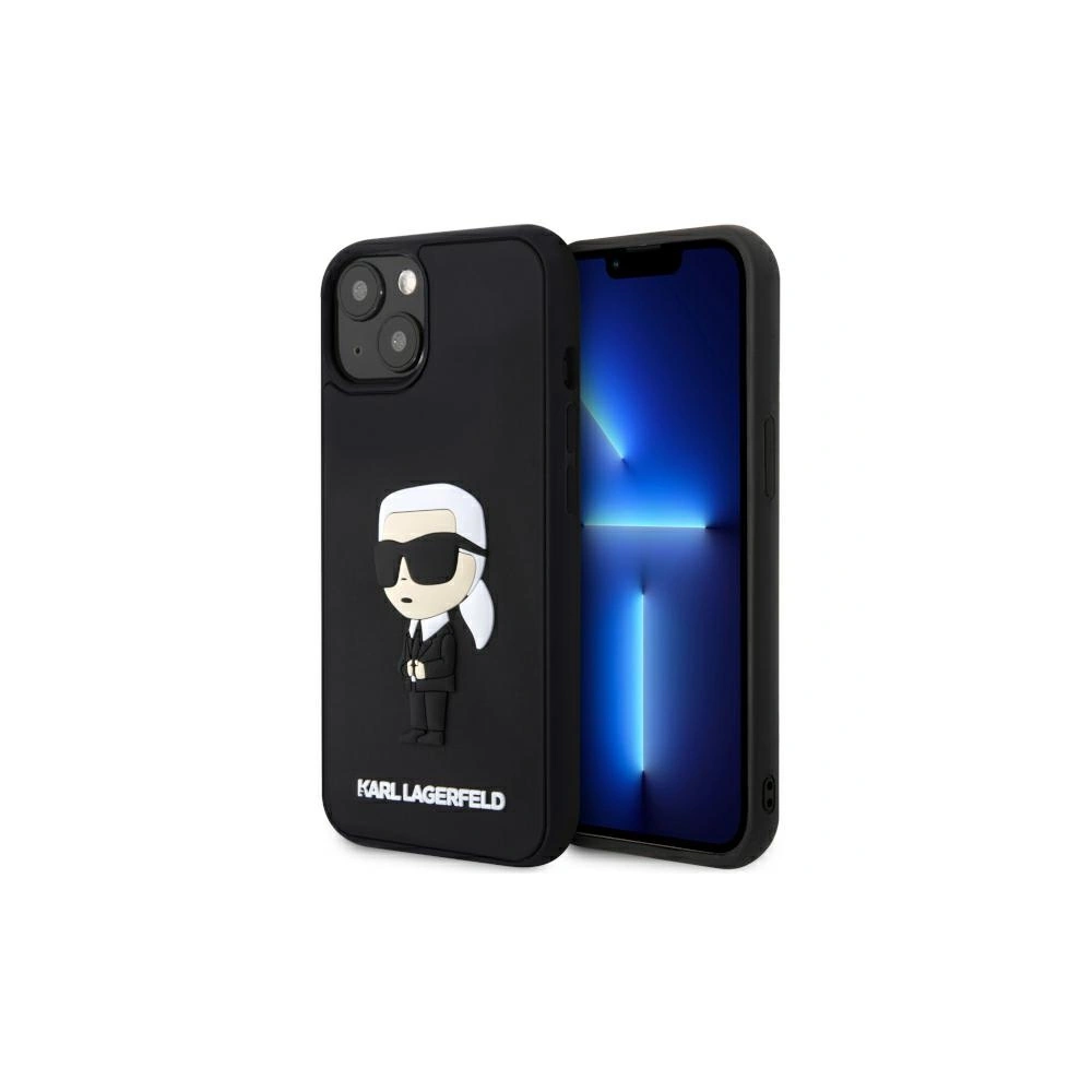 Hurtownia GSM - Etui Karl Lagerfeld KLHCP14S3DRKINK Apple iPhone 14 černý/black hardcase Rubber Ikonik 3D - KLD1550 - {ean13} - Hurt