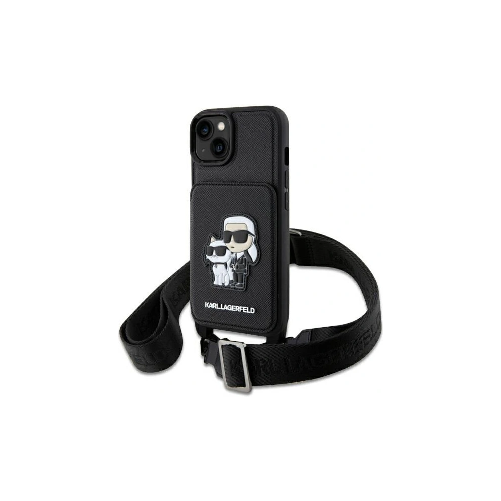 Hurtownia GSM - Etui Karl Lagerfeld KLHCP14SCSAKCPMK Apple iPhone 14 Hardcase schwarz/black Crossbody Saffiano Karl & Choupette - KLD1551 - {ean13} - Hurt