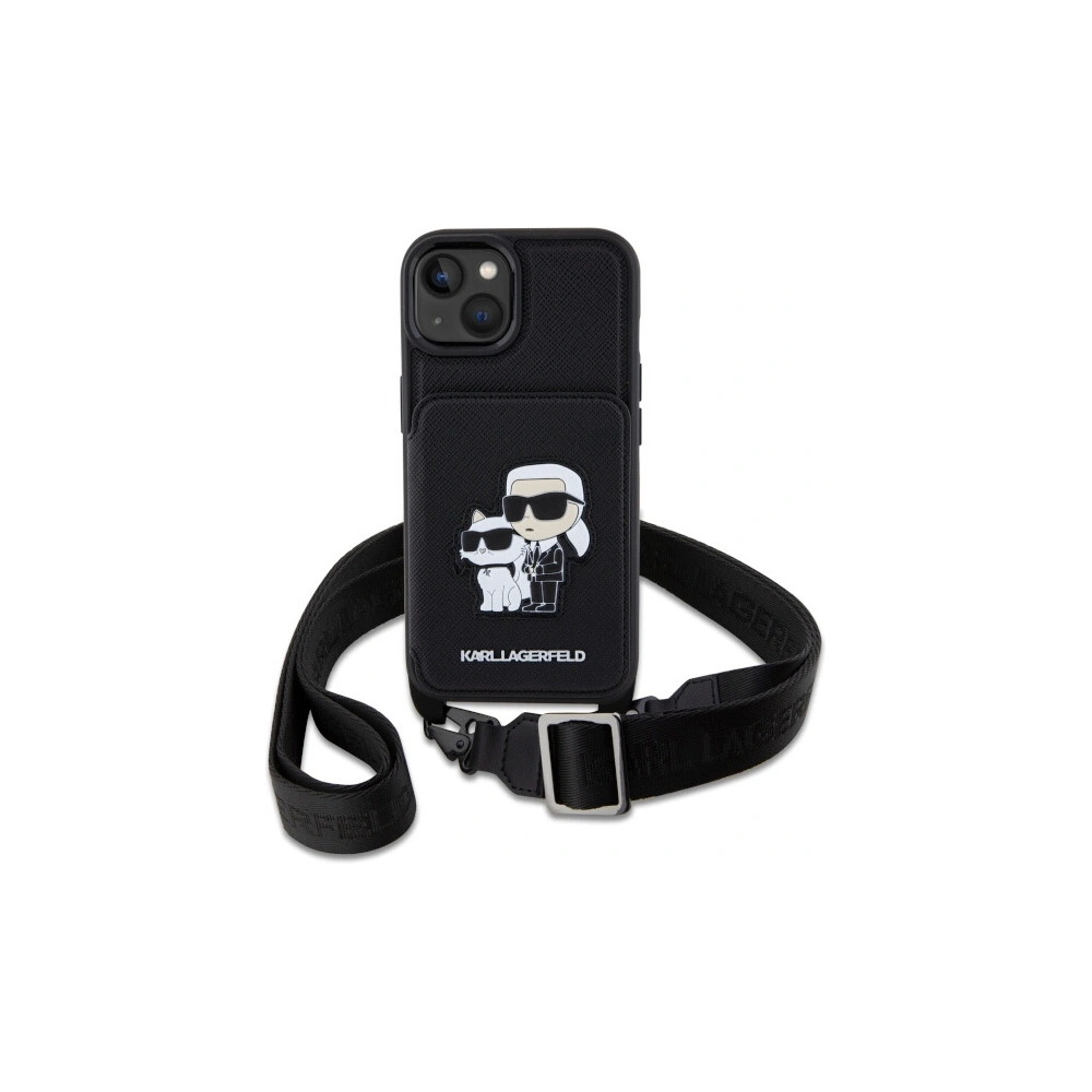 Hurtownia GSM - Etui Karl Lagerfeld KLHCP14SCSAKCPMK Apple iPhone 14 Hardcase schwarz/black Crossbody Saffiano Karl & Choupette - KLD1551 - {ean13} - Hurt