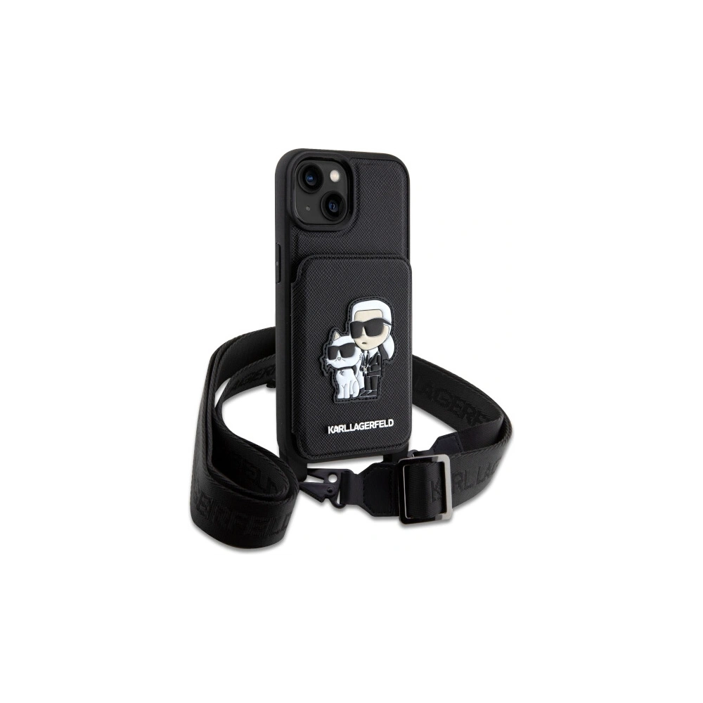 Hurtownia GSM - Etui Karl Lagerfeld KLHCP14SCSAKCPMK Apple iPhone 14 Hardcase schwarz/black Crossbody Saffiano Karl & Choupette - KLD1551 - {ean13} - Hurt