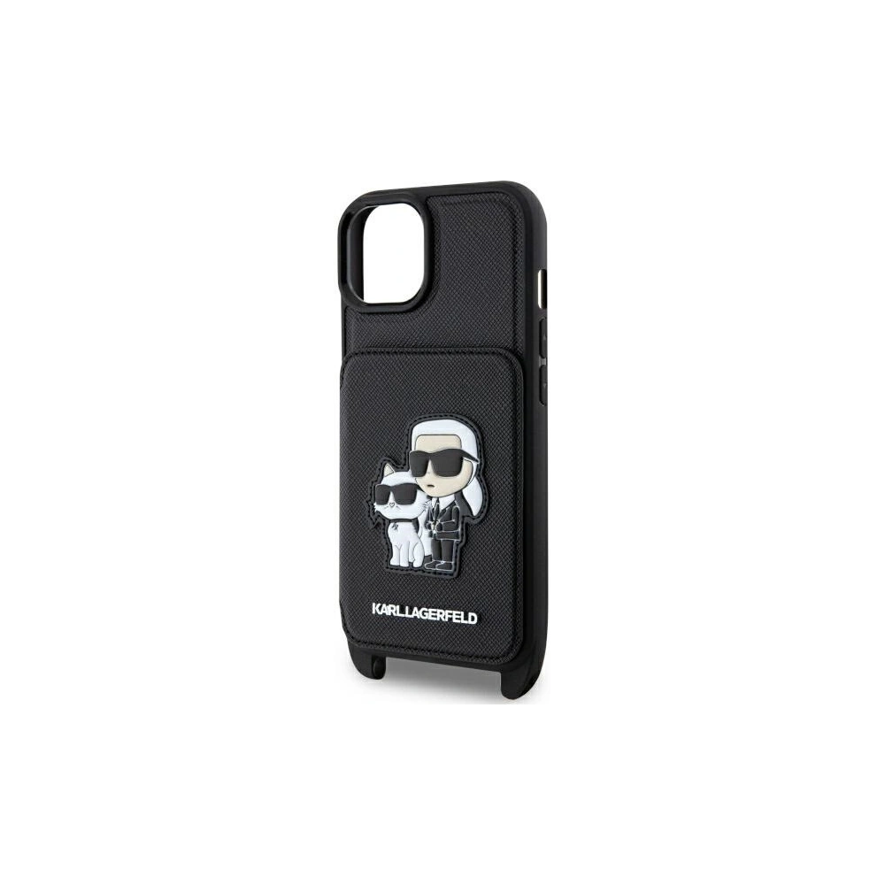 Hurtownia GSM - Etui Karl Lagerfeld KLHCP14SCSAKCPMK Apple iPhone 14 Hardcase schwarz/black Crossbody Saffiano Karl & Choupette - KLD1551 - {ean13} - Hurt