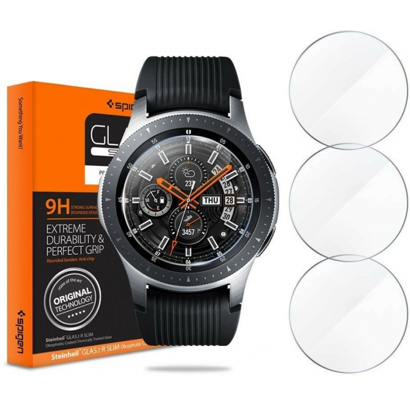 Hurtownia Spigen - 8809640250378 - SPN711 - Szkło hartowane Spigen GLAS.tR Slim Galaxy Watch 46mm [3 PACK] - B2B homescreen