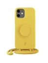 Etui Just Elegance PopGrip Apple iPhone 11/XR sárga/róka láb 30046