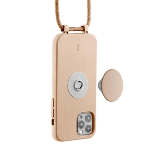 Etui Just Elegance PopGrip Apple iPhone 12/12 Pro beżowy/beige 30174 AW/SS23