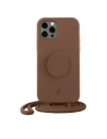 Etui Just Elegance PopGrip Apple iPhone 12/12 Pro brązowy/brown sugar 30159 AW/SS