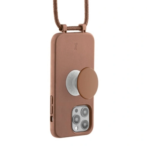 Etui Just Elegance PopGrip Apple iPhone 14 Pro brązowy/brown sugar 30147 AW/SS2