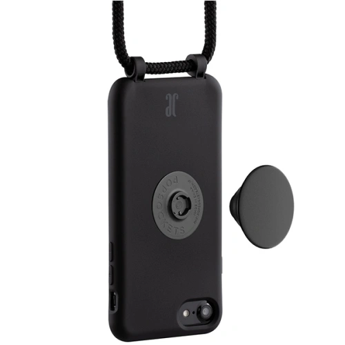 Etui Just Elegance PopGrip Apple iPhone SE 2022/SE 2020/8/7 czarny/black 30007