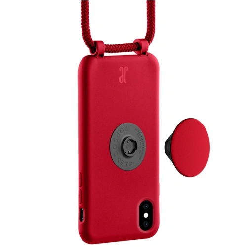 Etui Just Elegance PopGrip Apple iPhone XS/X czerwony/cyber red 30016