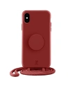Etui Just Elegance PopGrip Apple iPhone XS/X roz tea 30020