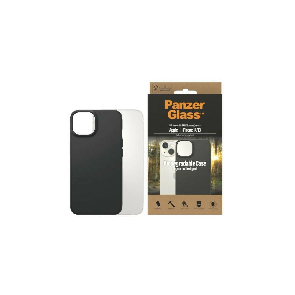 Hurtownia GSM - Etui PanzerGlass Biológiailag lebomló tok Apple iPhone 14/13 fekete/black 0417 - PZG19 - {ean13} - Hurt