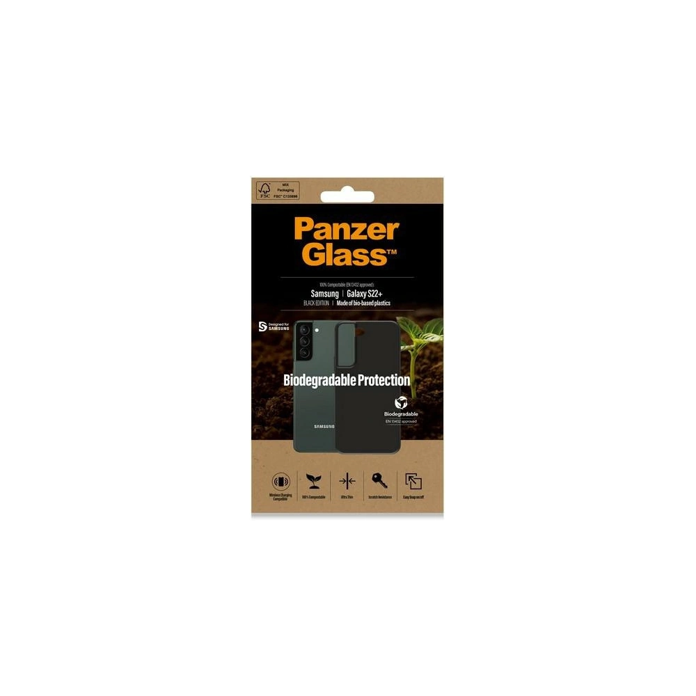 Hurtownia GSM - Etui PanzerGlass Biodegradabilní pouzdro Samsung Galaxy S22+ Plus černé/black 0375 - PZG21 - {ean13} - Hurt