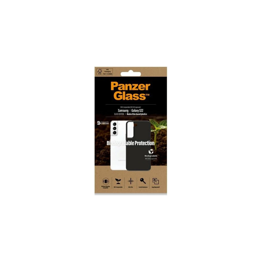 Hurtownia GSM - Etui PanzerGlass Biodegradabilní pouzdro Samsung Galaxy S22 černé/black 0374 - PZG22 - {ean13} - Hurt