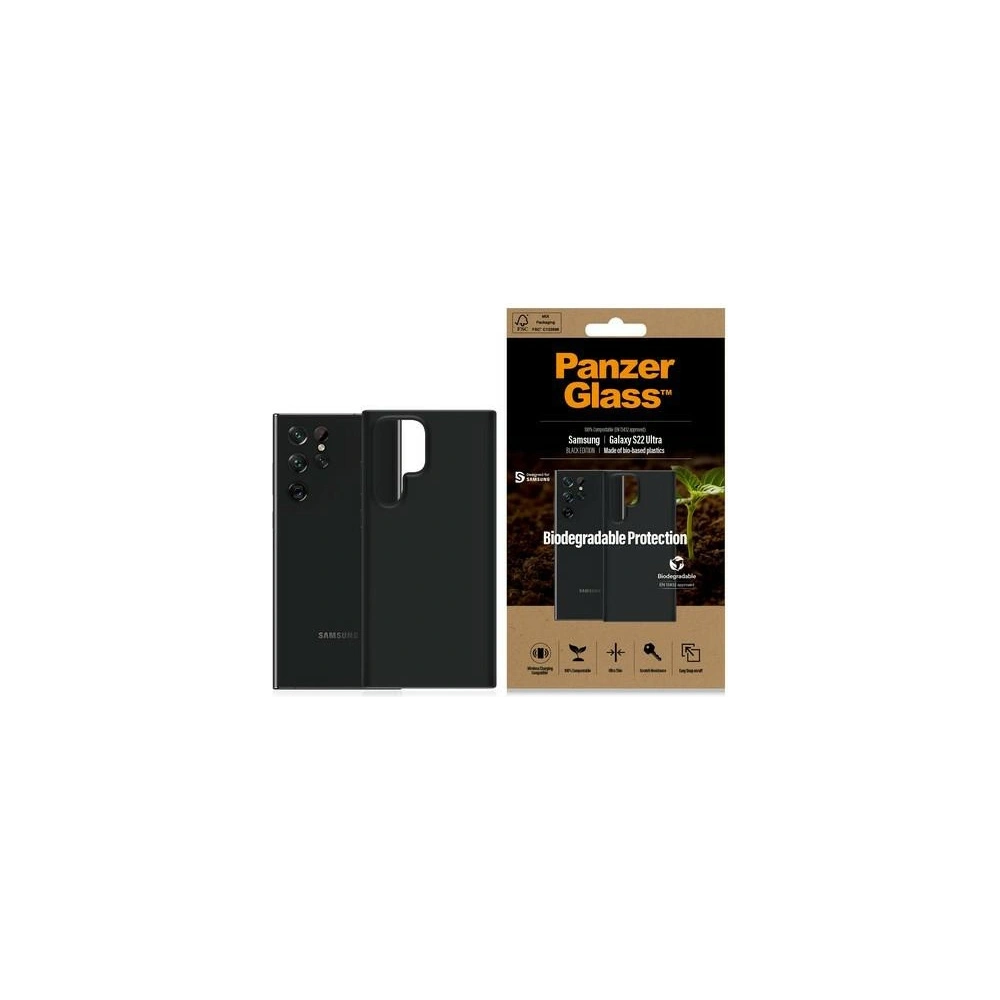 Hurtownia GSM - Etui PanzerGlass biologicky rozložitelné pouzdro Samsung Galaxy S22 Ultra černé/black 0376 - PZG23 - {ean13} - Hurt