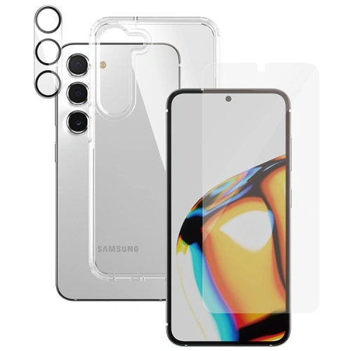 Zestaw PanzerGlass Bundle 3in1 Samsung Galaxy S23 Hardcase + Screen Protector + Camera Lens 0433+7315