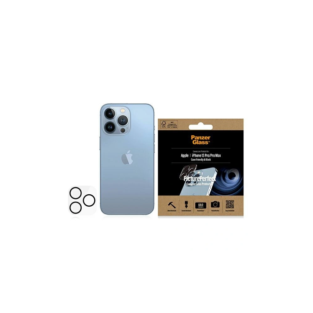 Hurtownia GSM - Sticlă securizată pentru obiectivul aparatului PanzerGlass Camera Protector Apple iPhone 13 Pro/13 Pro Max 0384 - PZG28 - {ean13} - Hurt