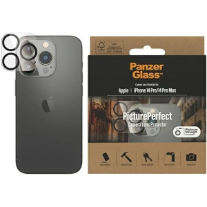 Szkło hartowane na obiektyw aparatu PanzerGlass Camera Protector Apple iPhone 14 Pro/14 Pro Max Platinium Strength 0400