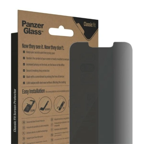 Szkło hartowane PanzerGlass Classic Fit Apple iPhone 14/13/13 Pro Privacy Screen Protection Antibacterial P2767