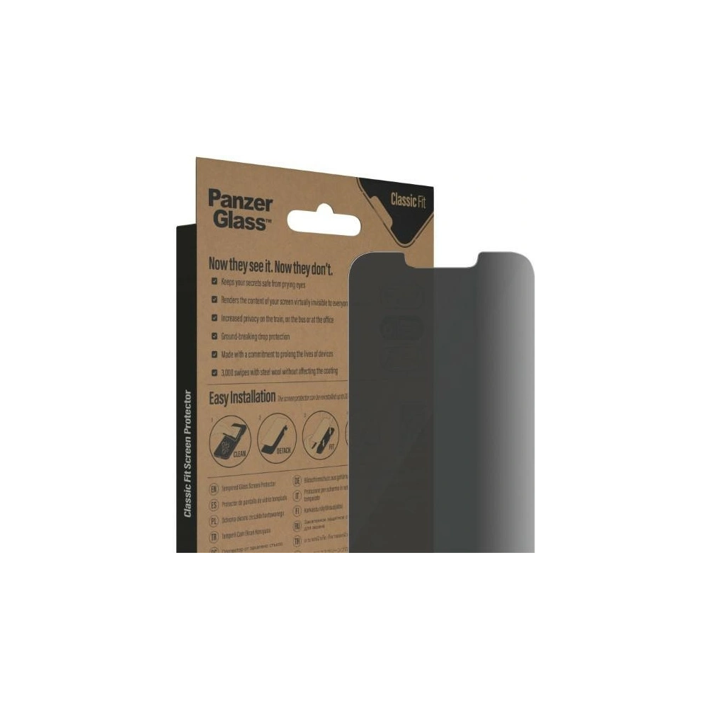 Wholesale PanzerGlass Classic Fit Apple iPhone 14/13/13 Pro Privacy Screen Protection Antibacterial P2767 - PZG31 - {ean13} - Hurt