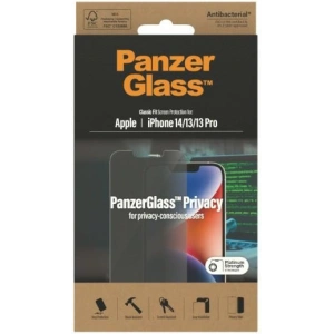 Szkło hartowane PanzerGlass Classic Fit Apple iPhone 14/13/13 Pro Privacy Screen Protection Antibacterial P2767