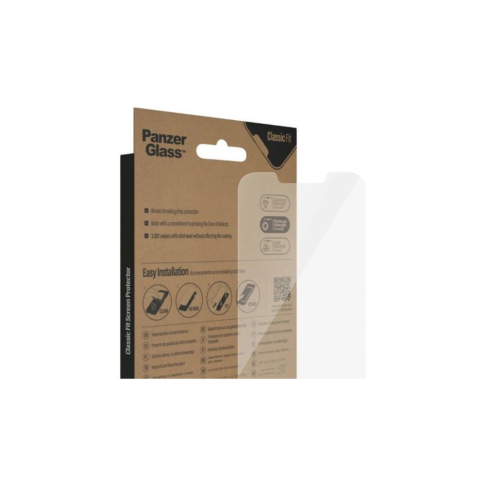 Hurtownia GSM - Gehärtetes Glas PanzerGlass Classic Fit Apple iPhone 14/13/13 Pro Bildschirm Schutz Antibakteriell 2767 - PZG32 - {ean13} - Hurt