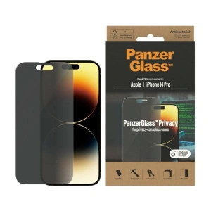 Szkło hartowane PanzerGlass Classic Fit Apple iPhone 14 Pro Privacy Screen Protection Antibacterial P2768