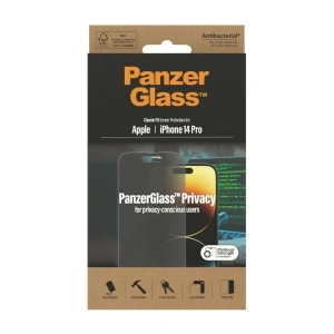 Hurtownia GSM - Sticlă întărită PanzerGlass Classic Fit Apple iPhone 14 Pro Protecție Ecran Privat Antibacterian P2768 - PZG33 - {ean13} - Hurt