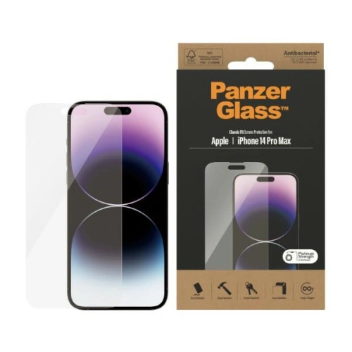 Szkło hartowane PanzerGlass Classic Fit Apple iPhone 14 Pro Max Screen Protection Antibacterial 2770