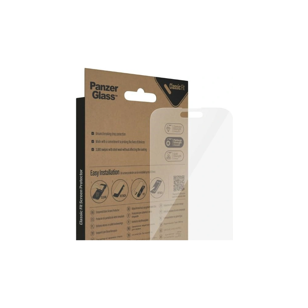 Hurtownia GSM - Sticlă securizată PanzerGlass Classic Fit Apple iPhone 14 Pro Max Protecție pentru Ecran Antibacterial 2770 - PZG36 - {ean13} - Hurt