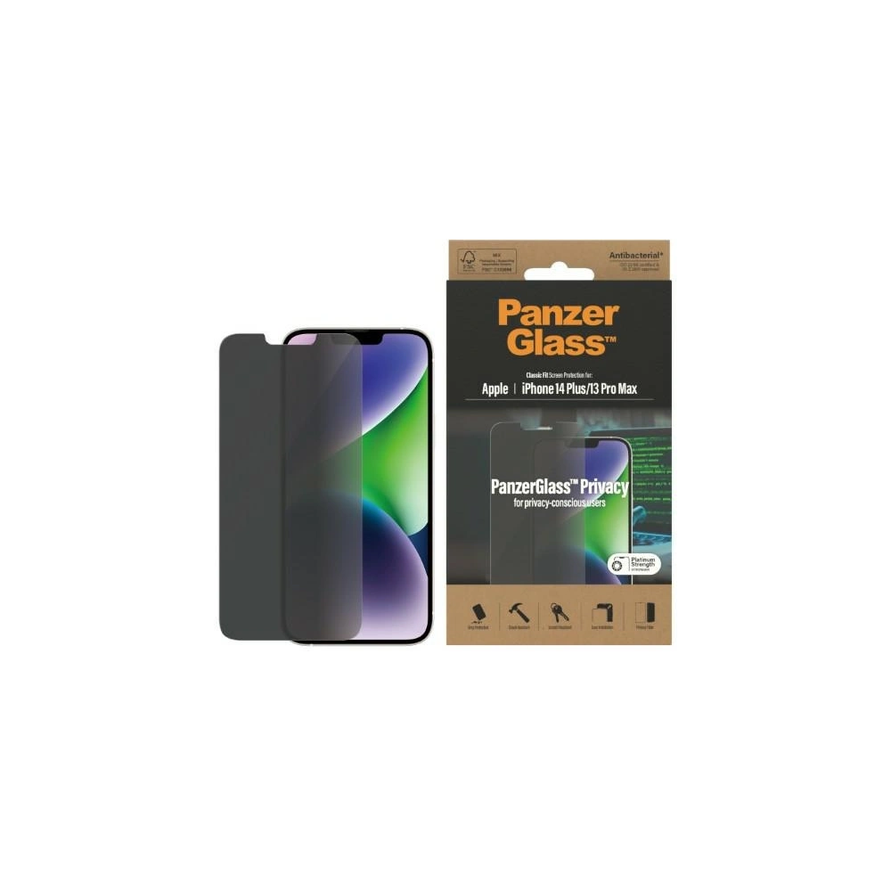 Hurtownia GSM - Gehärtetes Glas PanzerGlass Classic Fit Apple iPhone iPhone 14 Plus / 15 Plus Datenschirmschutz Antibakteriell P2769 - PZG37 - {ean13} - Hurt