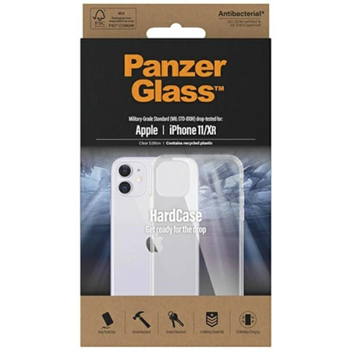 Etui PanzerGlass ClearCase Apple iPhone 11/XR Antibacterial Military grade clear 0426