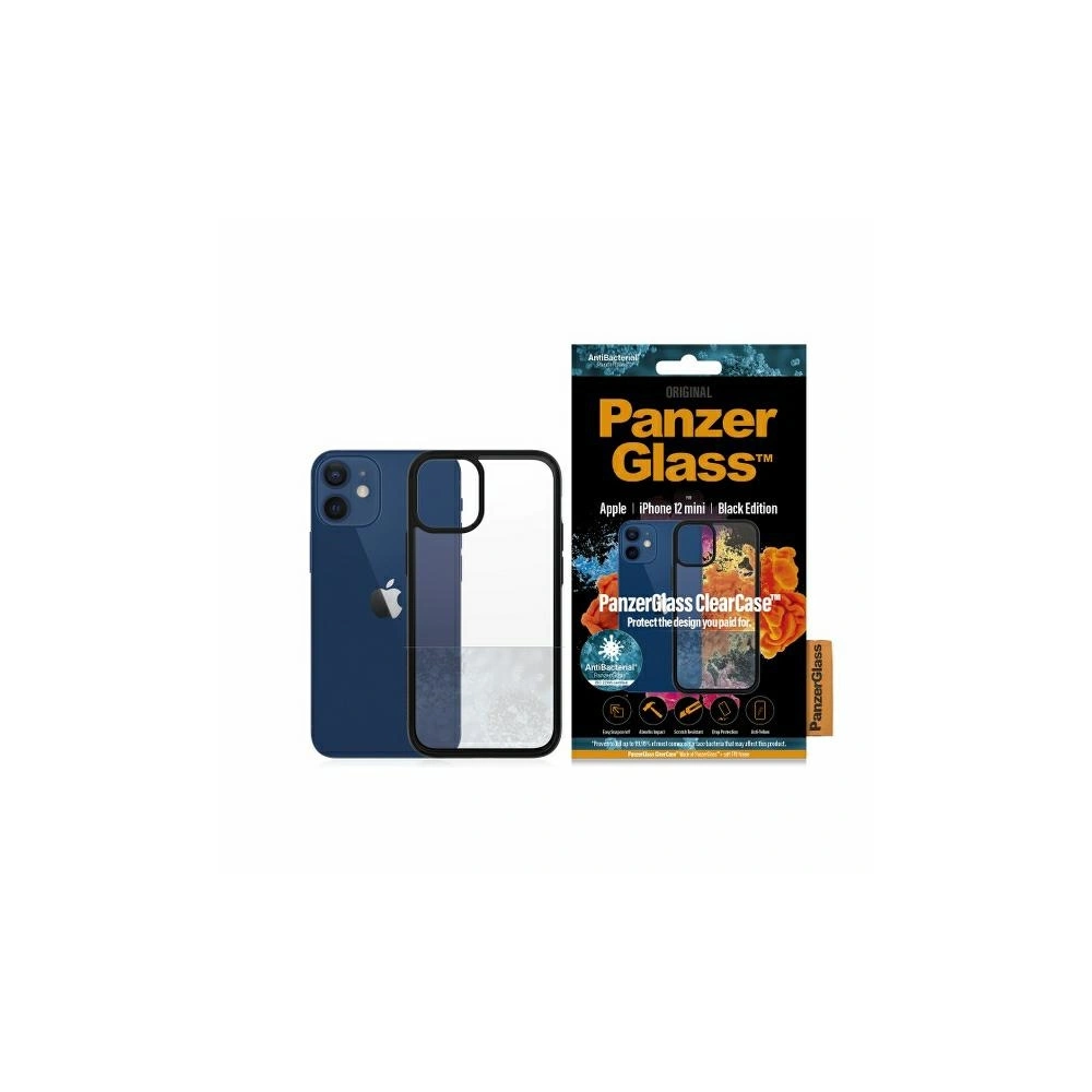 Hurtownia GSM - Etui PanzerGlass ClearCase Apple iPhone 12 mini Antibacterial czarny/black - PZG50 - {ean13} - Hurt