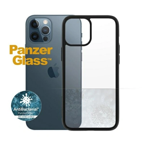 Etui PanzerGlass ClearCase Apple iPhone 12 Pro Max Antibacterial czarny/black