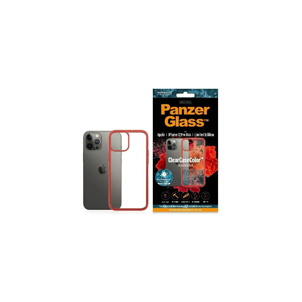 Hurtownia GSM - Etui PanzerGlass ClearCase Apple iPhone 12 Pro Max Mandarin Red AB - PZG60 - {ean13} - Hurt