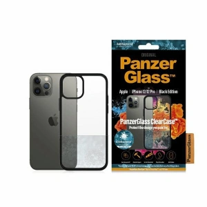 Hurtownia GSM - Etui PanzerGlass ClearCase Apple iPhone 12/12 Pro Antibakteriální černý/black - PZG67 - {ean13} - Hurt