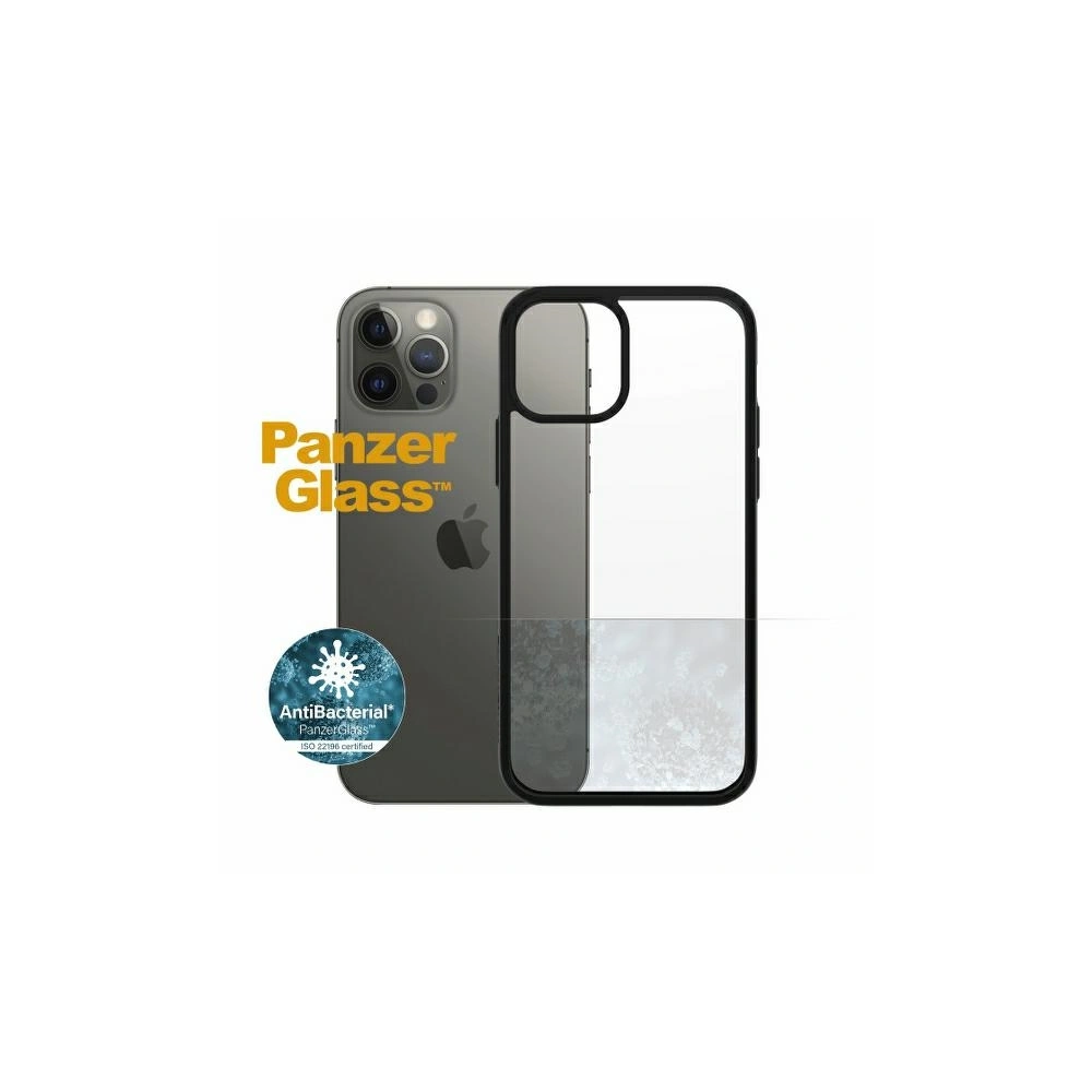 Hurtownia GSM - Etui PanzerGlass ClearCase Apple iPhone 12/12 Pro Antibakteriális fekete/black - PZG67 - {ean13} - Hurt