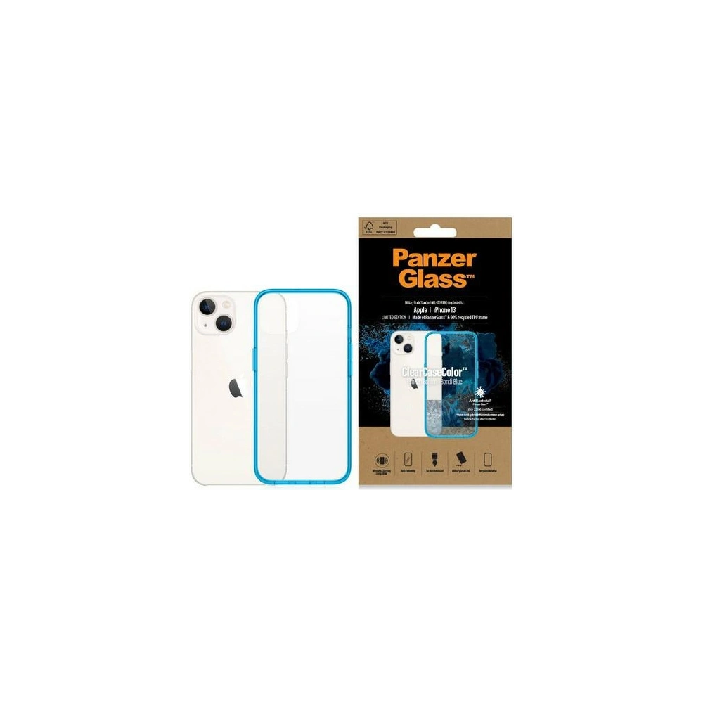 Hurtownia GSM - Etui PanzerGlass ClearCase Apple iPhone 13 Antibacterial Military grade Bondi Blue 0331 - PZG76 - {ean13} - Hurt